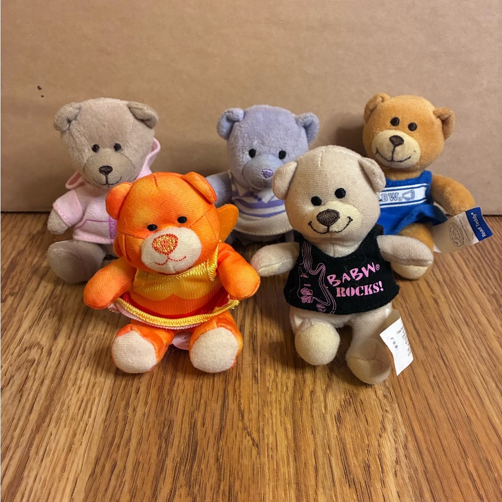 Build A Bear McDonald's Bundle Lot Autumn Bear, Nikki's Bear 3, Curly Bear Toys